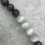 Talbots Beaded Necklace Grey White Silver Tone Adjustable Image 6