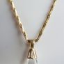 Antique Gold Filled Hayseed Chain Necklace and Pendant length 12" Image 7