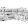 (Open to offers)  Mila Corner Sofa with Console | Power Recliner | Medium | Grey Image 6
