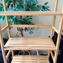 Bamboo Ladder Shelf, 5-Tier Bookshelf Image 4