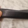 Black leather belt in the style of designer Image 5
