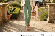 Zara green gingham trousers