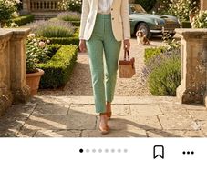 Zara green gingham trousers