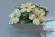 Reduced Aynsley wheelbarrow posy of flowers