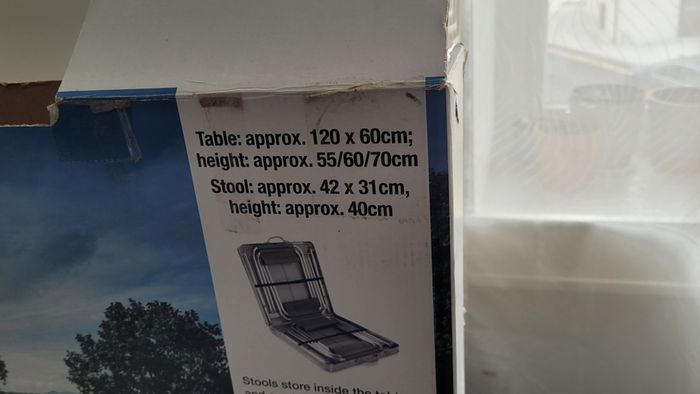 Folding Camping Table Set with 4 Stools