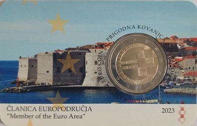 Croatia 2 Euro Commemorative Coin 2023 - Euro Zone. Coincard. BU
