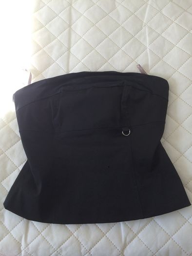 Black oasis size 10 Boob tube with ring detail