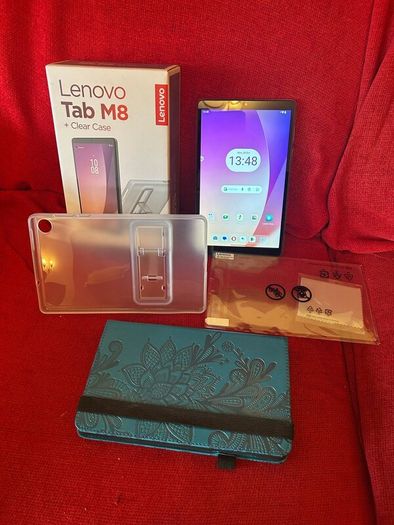 Lenovo Tab M8 4th gen tablet with accessories