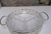 Vintage daisy and button serving dish
