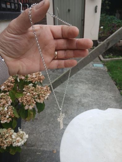 sterling cross and chain