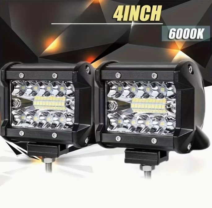 2pcs 10.16cm Automobile Light Bar 12V High-Brightness Combination Light 20LED Ultra-Bright Lighting