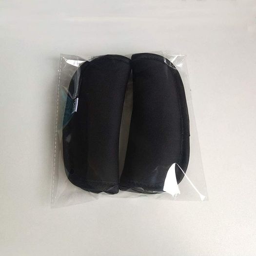 2 Piece Baby Stroller Car Seat Strap Covers Universal Soft Seat Belt Cushion for Newborns Infants and Kids (Black)