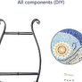 FREE P&P Mosaic Round Outdoor Accent Table,Plant Flower Stand,Round Side Table Image 2