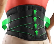 Ergonomic Back Support Belt for Men Women Lower Back Pain with 7 Metal Stays, Comfy Back Brace with 3D Soft Pad for Sciatica,Scoliosis, Breathable Lumbar Support Belt for Daily Work & Activity