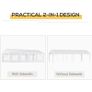 4 x 8m Heavy-Duty Outdoor Party Tent, Carport Gazebo Canopy with 4 Sidewalls & 8 Windows, White Pavilion for Garden & Events Image 5