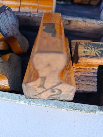 Old wooden stamp/print set