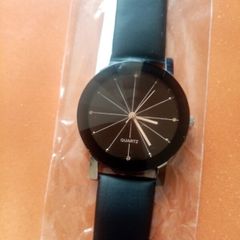 New mens casual watch. Black strap.
