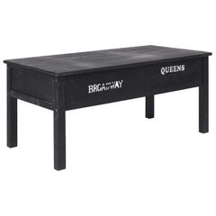Coffee Table Black 100x50x45 cm Wood