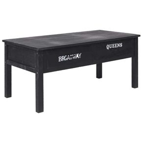 Coffee Table Black 100x50x45 cm Wood