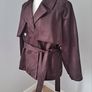New 4th Arq chocolate brown suede effect Jacket size XL UK 16 Image 4