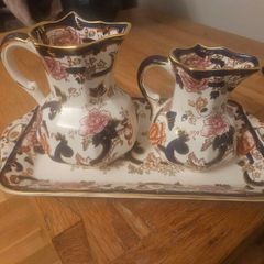 Vintage Mason's Ironstone Matching 2 Jugs & Tray