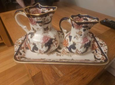 Vintage Mason's Ironstone Matching 2 Jugs & Tray