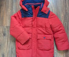 Boys Red Winter Puffer Coat Boden Size 7-8 yrs
