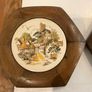 Vintage Plaques .Tikes in Oak Hexagon Shaped Frames Image 7