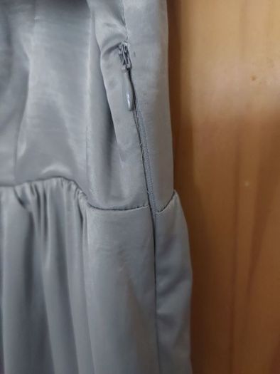 Gestuz silver satin mini dress (free postage)