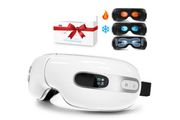 Eye Massager with Cooling Heat, Rechargeable Eye Massager with Smart Vibration Compress, Relieves Tension Improves Sleep