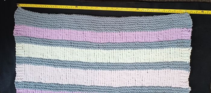 Large Hand-knitted Toasty Baby Blanket