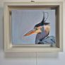 Great Blue Heron - oil painting - framed Image 4