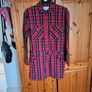 Current/Elliott Red Denim Plaid Dress Image 2