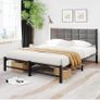 Double Bed Frame Upholstered Platform Bed with Headboard,4ft6 Image 6