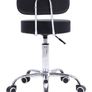 Rolling Stool with Mid Back Height Adjustable Office Computer Home Drafting Swivel Task Chair with Wheels (Black) Image 5