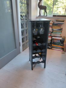 Wine bottle and glass cabinet