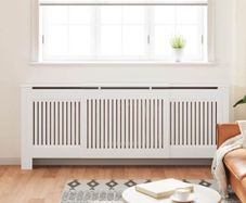 MDF Radiator Cover White 205 cm