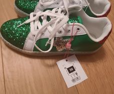 Glitter Star Trainers Green Brand New