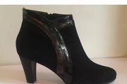 GAJA Soffice Sogno Black Suede Leather Lined Ankle Boots EU41 UK8 Italy BNIB  CAN POST