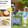Mud Kitchen for Kids,Outdoor Play Kitchen with Planter Box Removable Mud Kitchen Accessories Include Sink Sand Shovels Gardening Tools Set Outdoor Mud Kitchen for Kids Boys Girls 3-8 Years Old Image 2