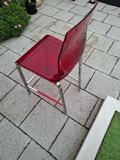 Domitalia Red Seated Bar Stool