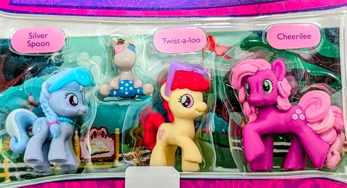 My Little Pony Pony Lesson Set Cheerilee Silver Spoon Twist RARE RETIRED NIB G4