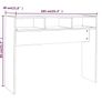 105cm Smoked Oak Console Table, Modern Engineered Wood Hallway Table for Living Room, Entryway & Hall Image 2