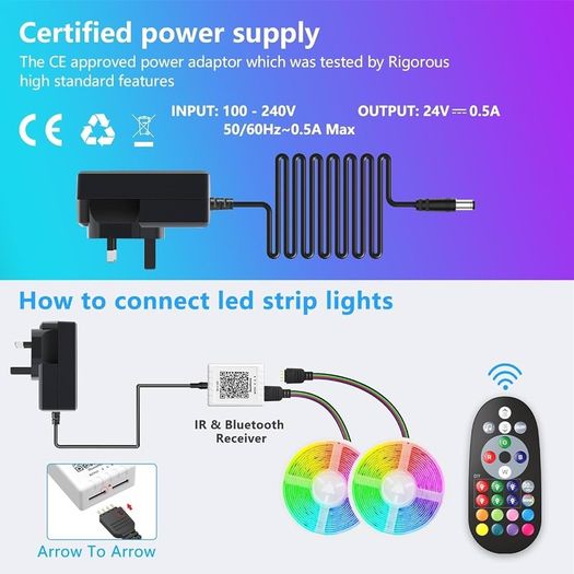 FREE EXPRESS SHIPPING  LED Strip Lights 30m (2 Rolls of 15m) Ultra-Long Music Sync, App Control with Remote, RGB Tape for Bedroom