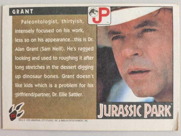 Jurassic Park cards