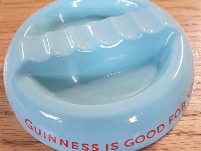 Rare blue colour Guinness ashtray Arklow Pottery