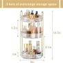 360 Rotating Makeup Organiser, 3 Tiers Spinning Skincare Organiser, Multi-Function Make Up Storage, Large Capacity Cosmetic Perfume Stand for Vanity, Bathroom and Bedroom Image 5