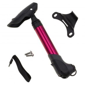 EyezOff GP96 Alloy Mini Bike Pump (Black/Red Aluminium) w/ mounting bracket