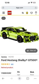 Lego Mustang Shelby retired product #42138