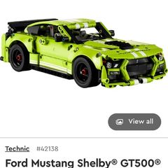 Lego Mustang Shelby retired product #42138
